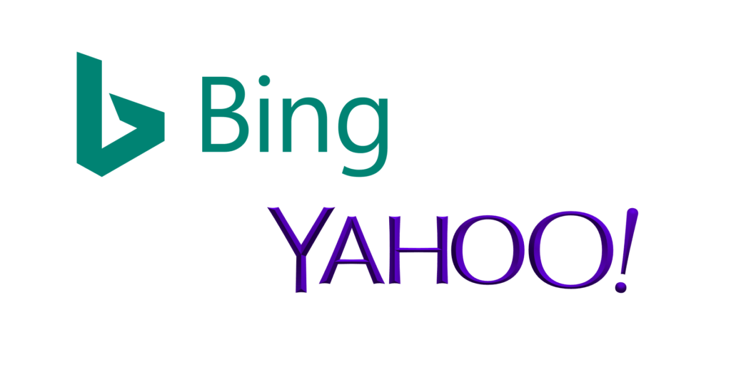 Bing and Yahoo